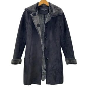 Black & Gray Penny Lane Jacket ~ Faux Fur & Faux Suede